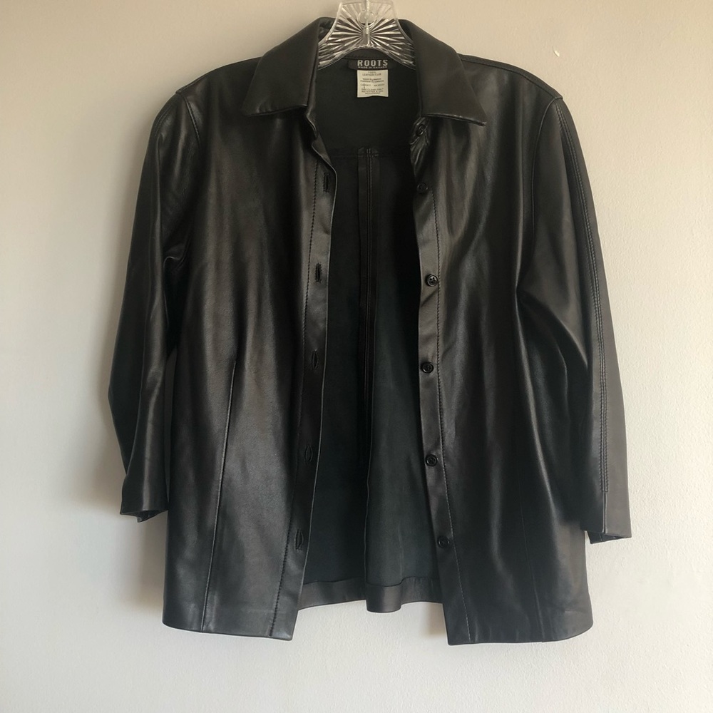Roots Canada 💯 Leather Jacket Size 4